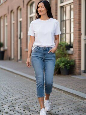 WHBM distress faded denim jeans size 2